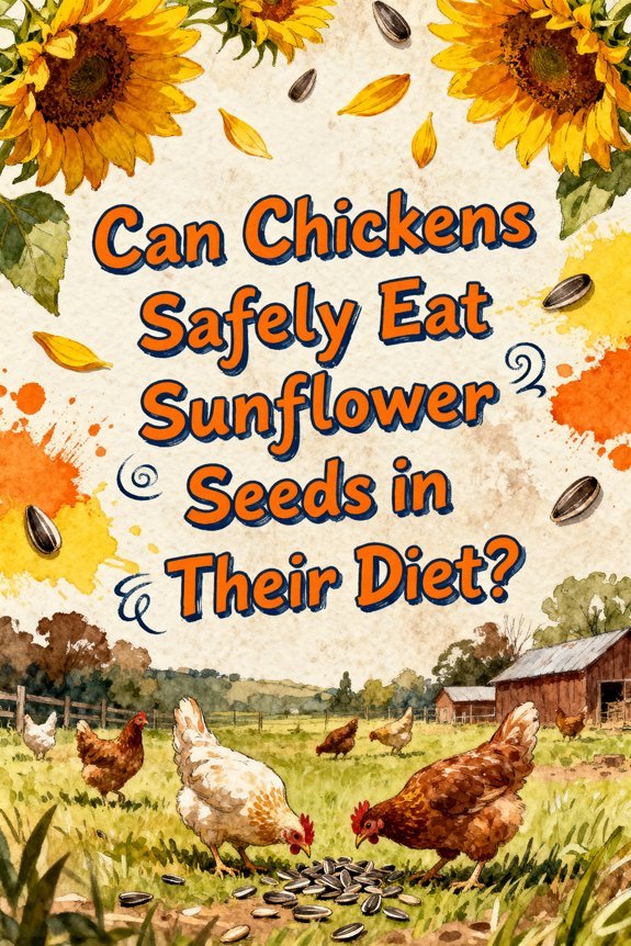 chickens and sunflower seeds