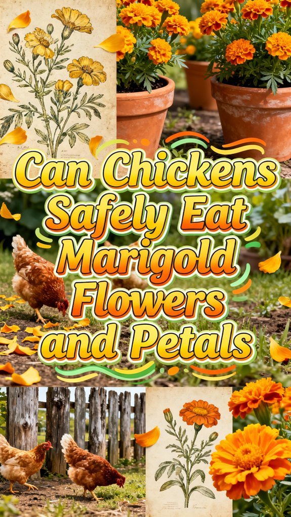 chickens can eat marigolds