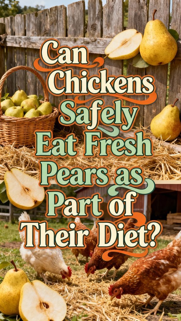 chickens can eat pears