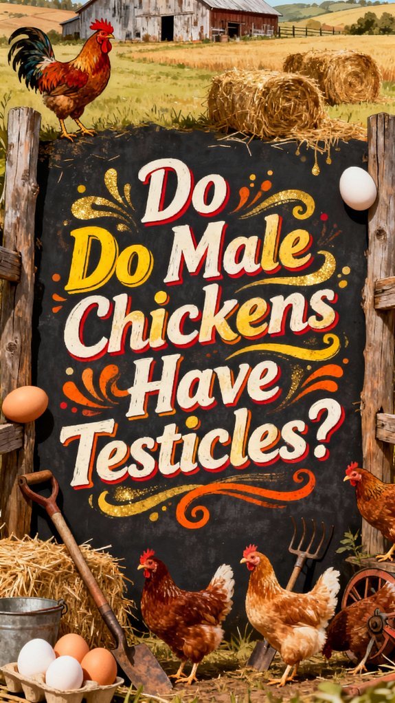 male chickens lack testicles