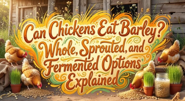 barley options for chickens