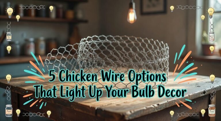 chicken wire lighting decor