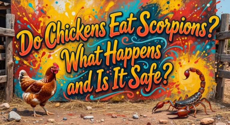 chickens eating scorpions safely
