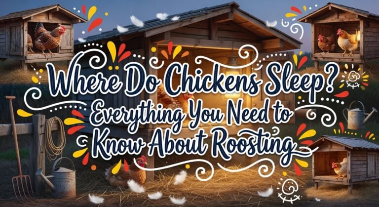 chickens roost on perches