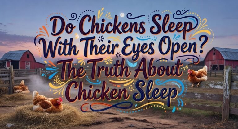chickens sleep eyes open