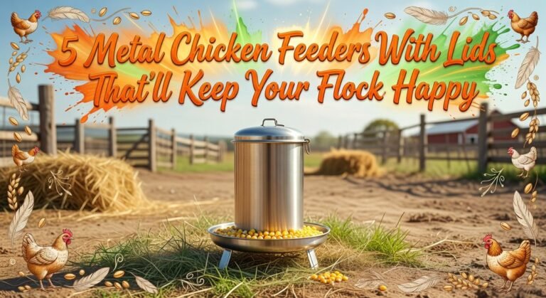 lidded metal poultry dispensers