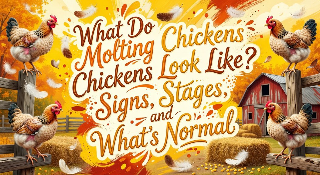 molting chickens visual changes