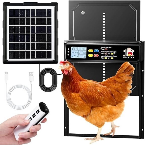 solar powered automated coop door