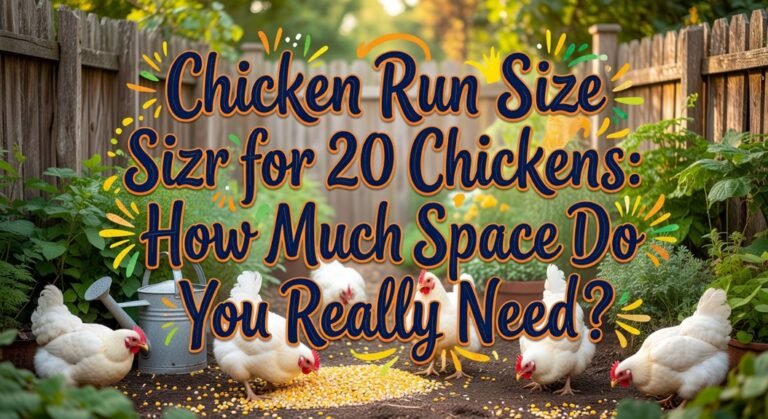 space needed for 20 chickens