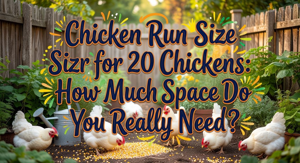space needed for 20 chickens
