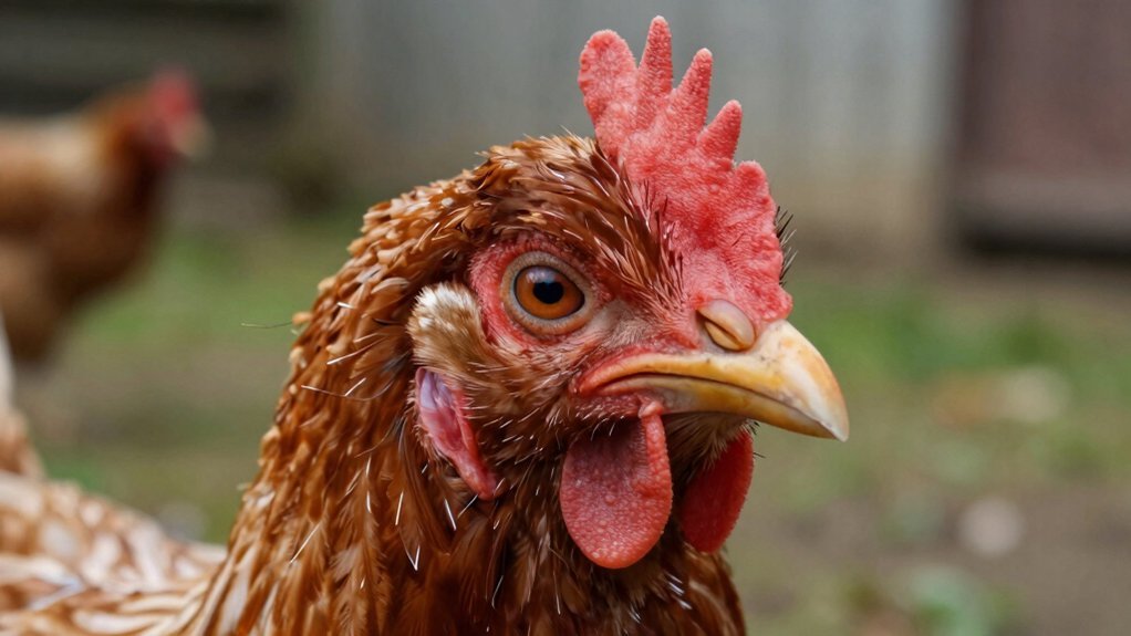 swollen shut chicken eyes
