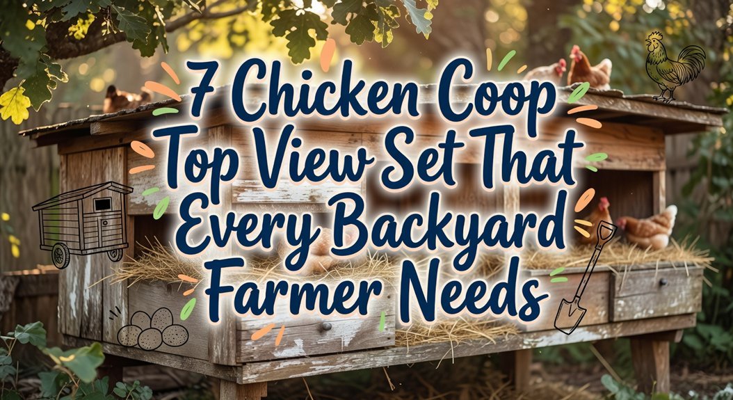 top view chicken coop set