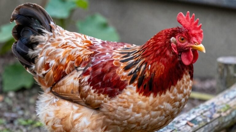 vibrant ornamental chicken profile